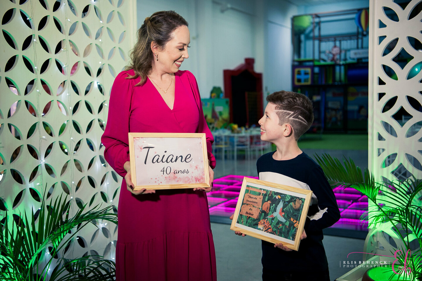 40 anos Taiane e 9 anos Heitor 40 anos Taiane e 9 anos Heitor
